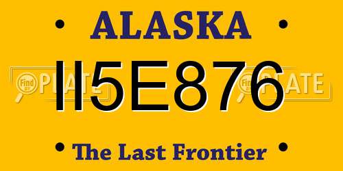II5E876 Alaska License Plate