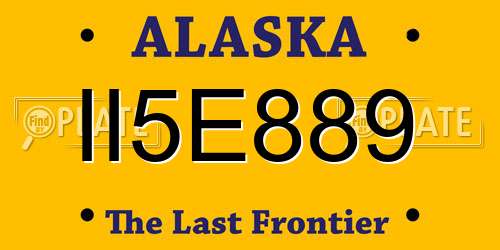 II5E889 Alaska License Plate