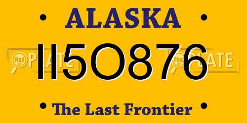 II5O876 Alaska License Plate