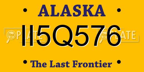 II5Q576 Alaska License Plate