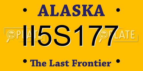II5S177 Alaska License Plate