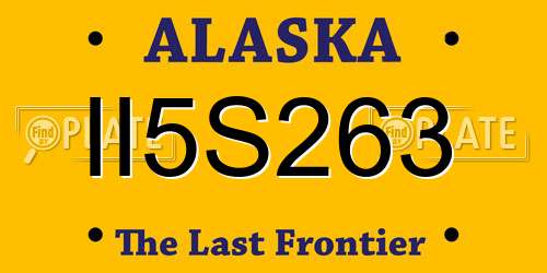 II5S263 Alaska License Plate