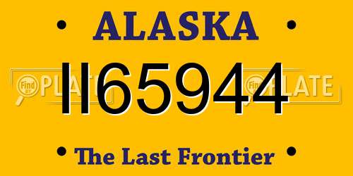 II65944 Alaska License Plate