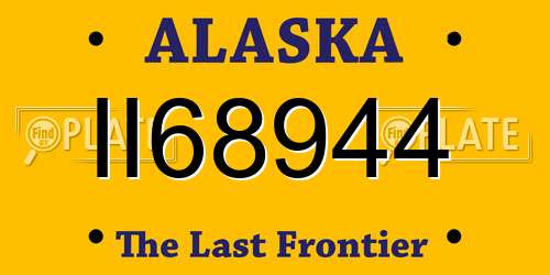 II68944 Alaska License Plate