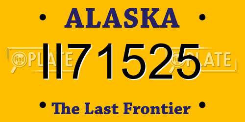 II71525 Alaska License Plate