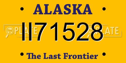 II71528 Alaska License Plate