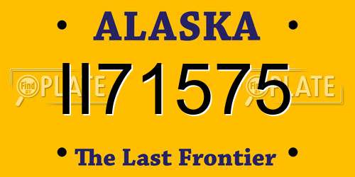 II71575 Alaska License Plate