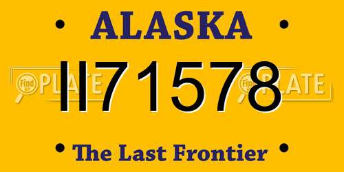 II71578 Alaska License Plate