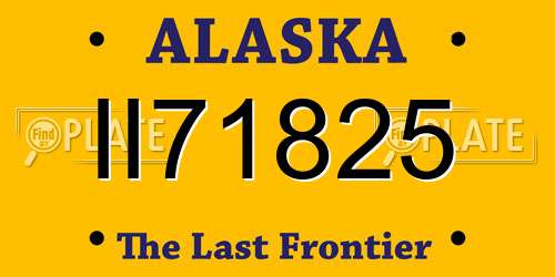 II71825 Alaska License Plate