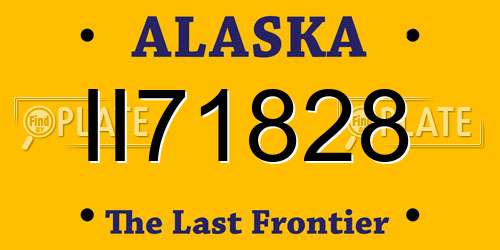 II71828 Alaska License Plate