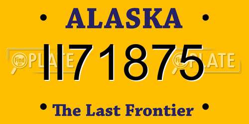 II71875 Alaska License Plate