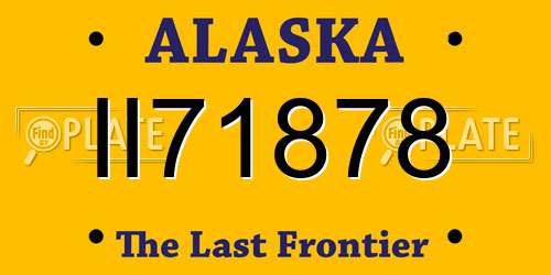 II71878 Alaska License Plate