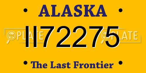 II72275 Alaska License Plate