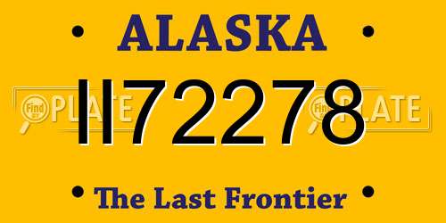 II72278 Alaska License Plate