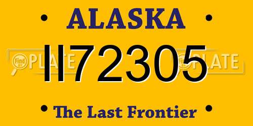 II72305 Alaska License Plate