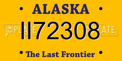 II72308 Alaska License Plate