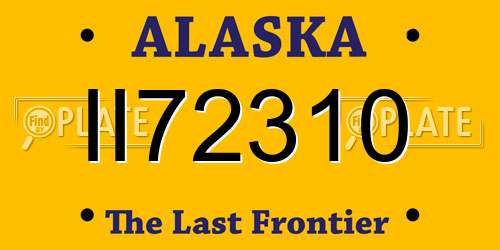 II72310 Alaska License Plate