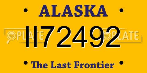 II72492 Alaska License Plate