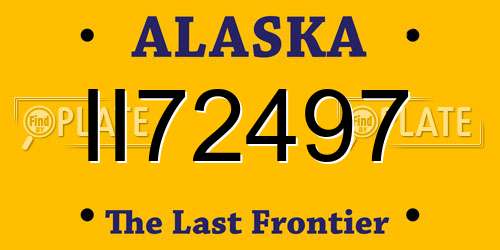 II72497 Alaska License Plate