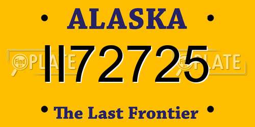 II72725 Alaska License Plate