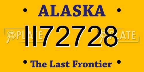 II72728 Alaska License Plate
