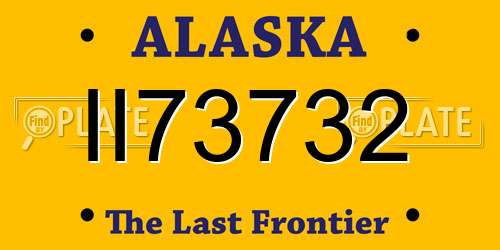 II73732 Alaska License Plate