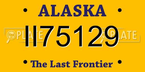 II75129 Alaska License Plate