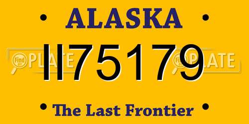 II75179 Alaska License Plate