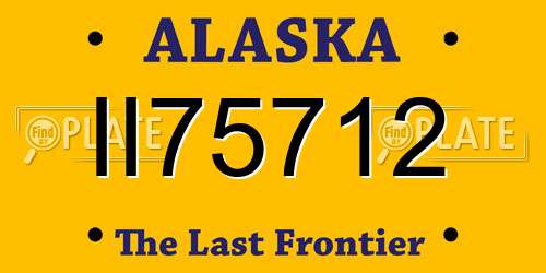 II75712 Alaska License Plate