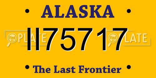 II75717 Alaska License Plate