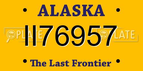 II76957 Alaska License Plate