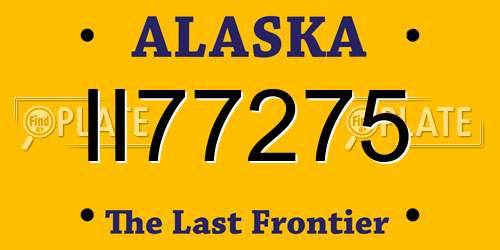 II77275 Alaska License Plate