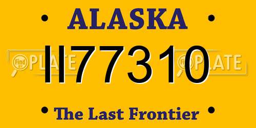 II77310 Alaska License Plate