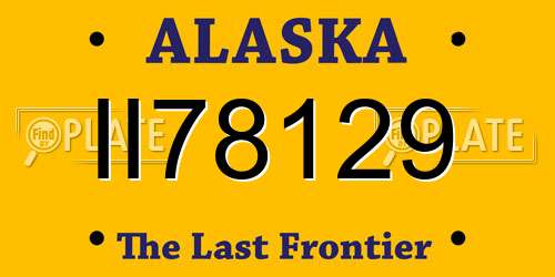II78129 Alaska License Plate