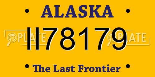 II78179 Alaska License Plate
