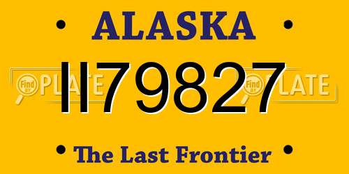 II79827 Alaska License Plate