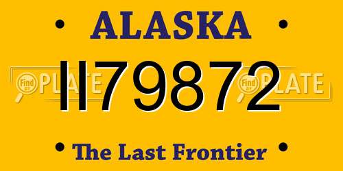 II79872 Alaska License Plate
