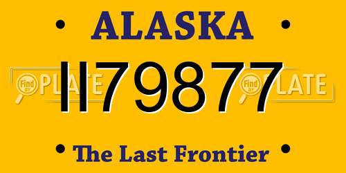 II79877 Alaska License Plate
