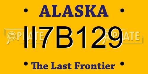 II7B129 Alaska License Plate