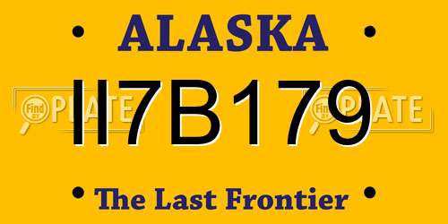 II7B179 Alaska License Plate
