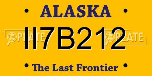 II7B212 Alaska License Plate