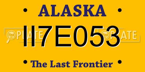 II7E053 Alaska License Plate