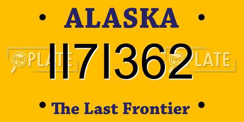 II7I362 Alaska License Plate