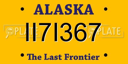 II7I367 Alaska License Plate