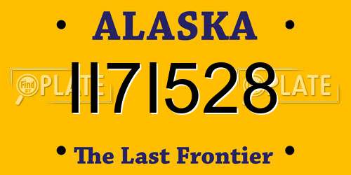 II7I528 Alaska License Plate