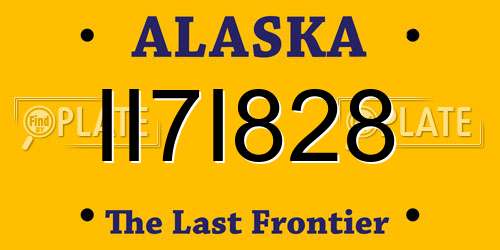 II7I828 Alaska License Plate