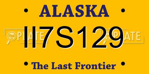 II7S129 Alaska License Plate