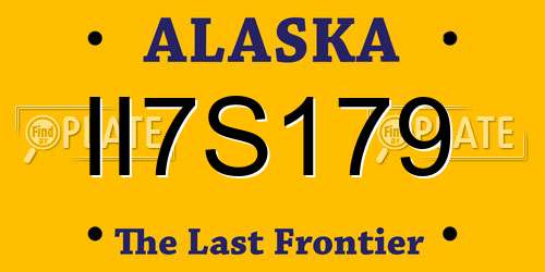 II7S179 Alaska License Plate