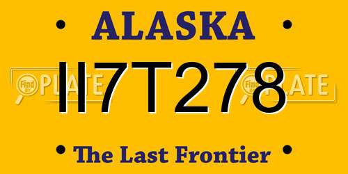 II7T278 Alaska License Plate