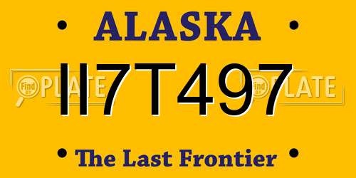 II7T497 Alaska License Plate